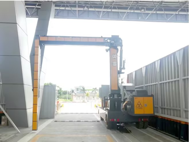 350 mm Thick Steel Plate Penetration Rail Mobile Vehicle Security Inspection System