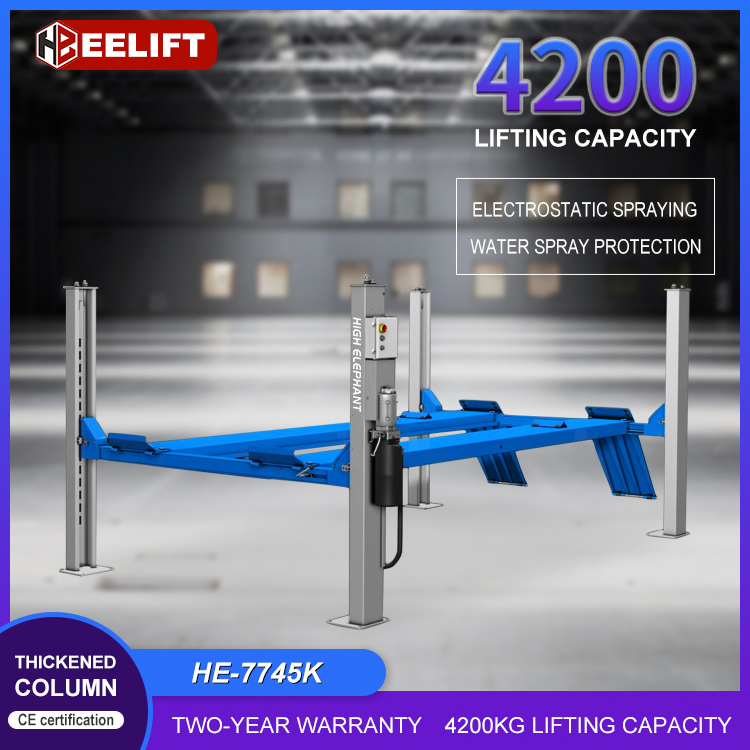 Vehicle Equipment Full Set 4 Post Car Lift Vehicle Repair Equipment