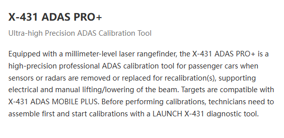 Coalition LAUNCH X-431 ADAS PRO PLUS Automatic Intelligent Calibration System Automobile Assistance Systems Professional Garage