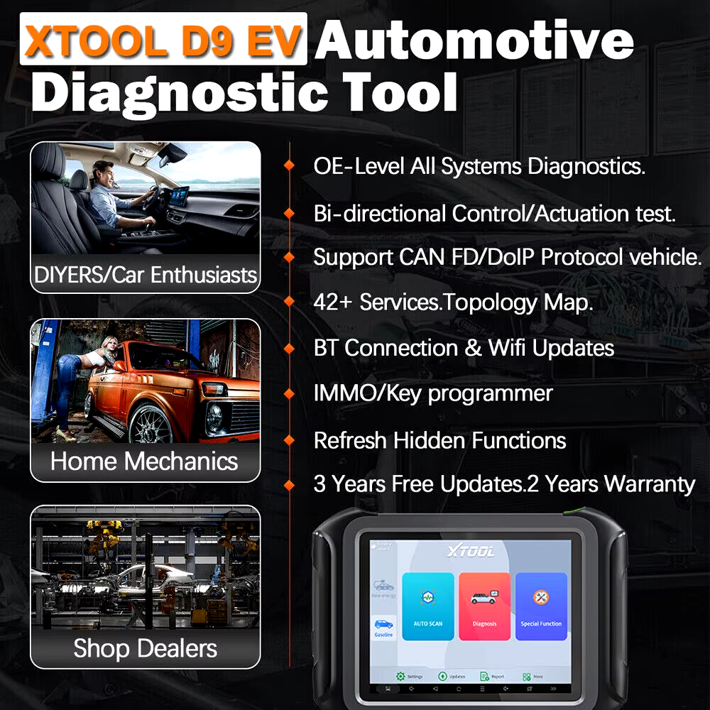 XTOOL D9EV Diagnostic Tools