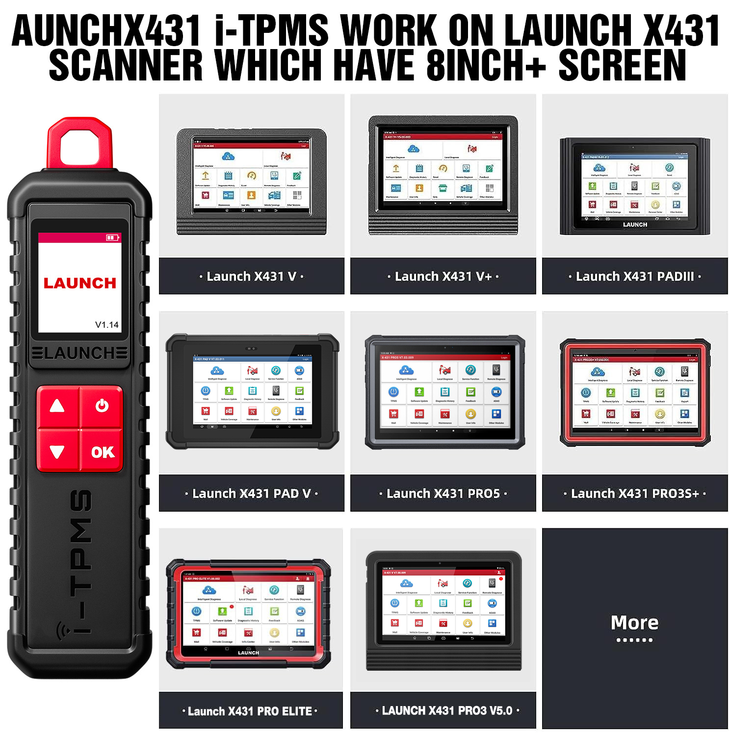 USA EU Warehouse LAUNCH I-TPMS Tire Pressure Monitor System Service Tool Work with X-431 Scanner