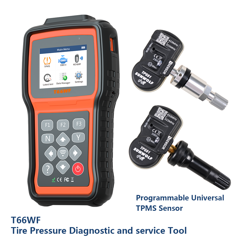 Sunwolf T66WF TPMS Diagnostic and Service Tool, TPMS Sensor 315MHz&amp;433MHz,MX-Sensor,TS508WF