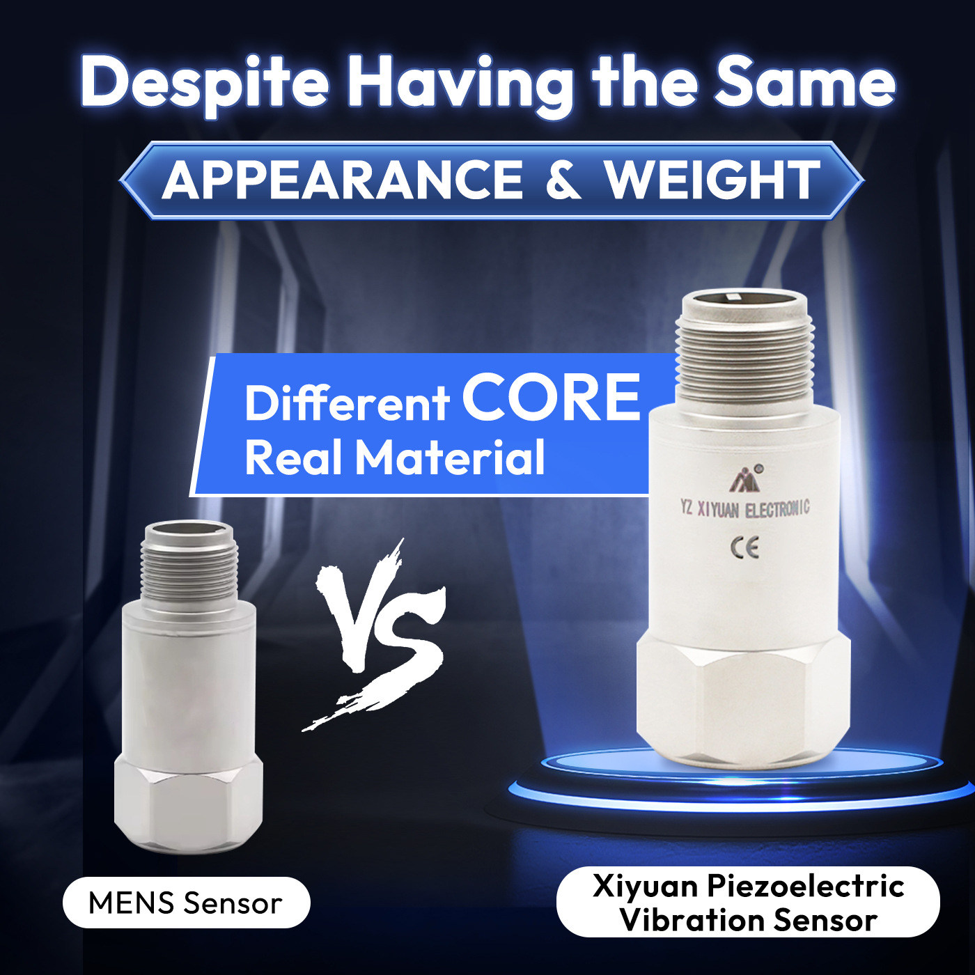 Stainless Steel Waterproof Single Axial Testing Field Accelerometer Vibration Acceleration Sensor