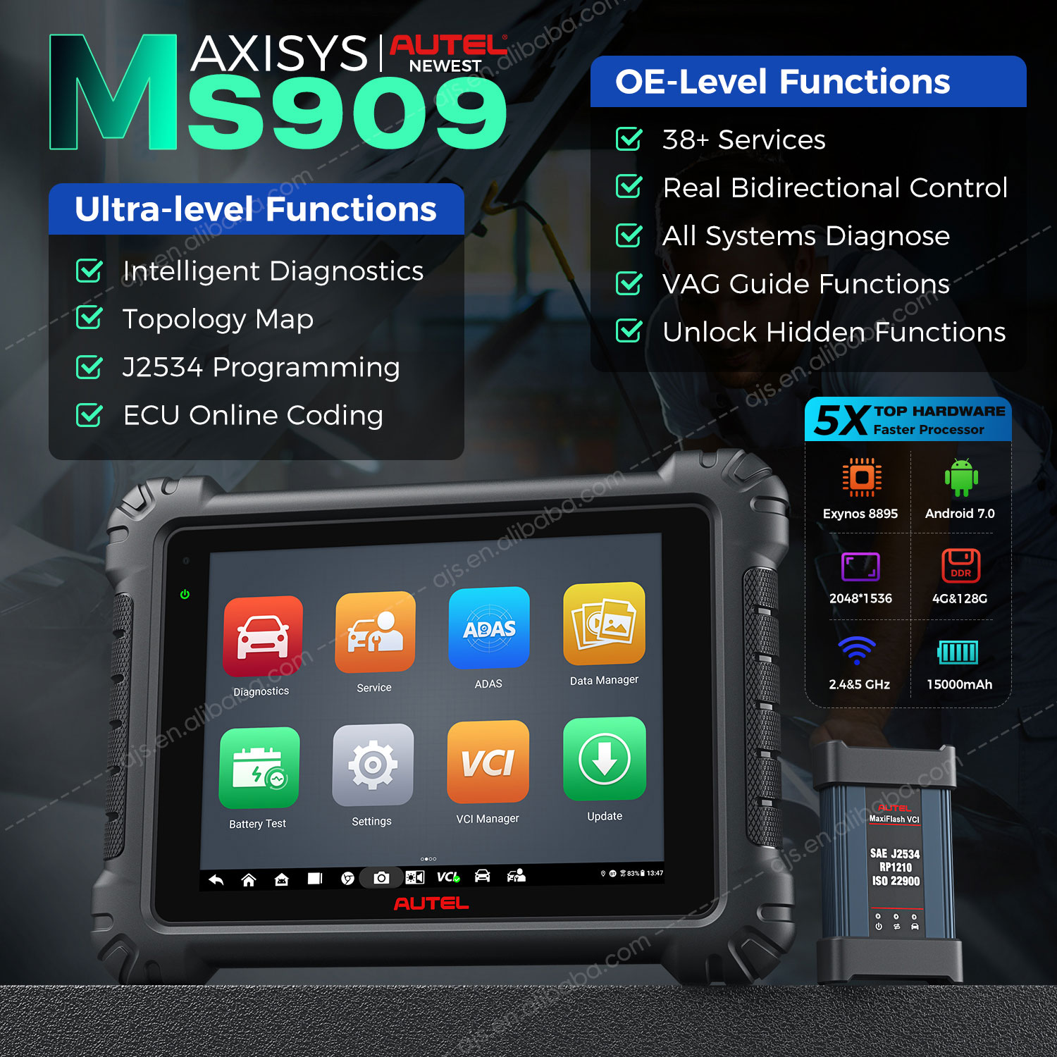 Autel MaxiSys MS909 Hardware Overview