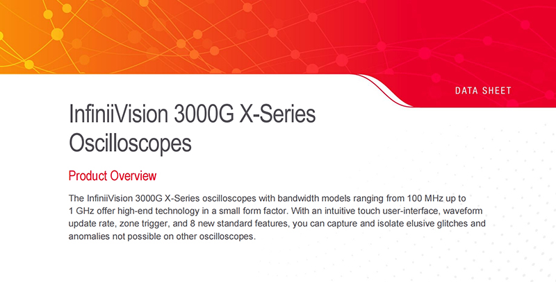 Keysight InfiniiVision 3000 X Series Oscilloscopes with 1 Year Warranty and OEM Support for Laboratory and Automotive Testing