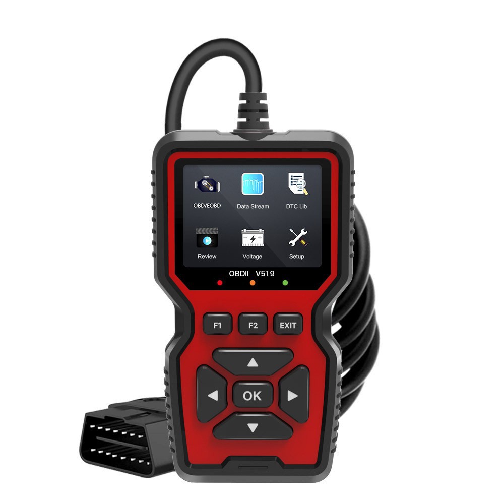 V519 OBD2 Scan Universal Car Diagnostic Instrument Code Reader Battery Detection Full System Auto Engine Fault Diagnosis Tool