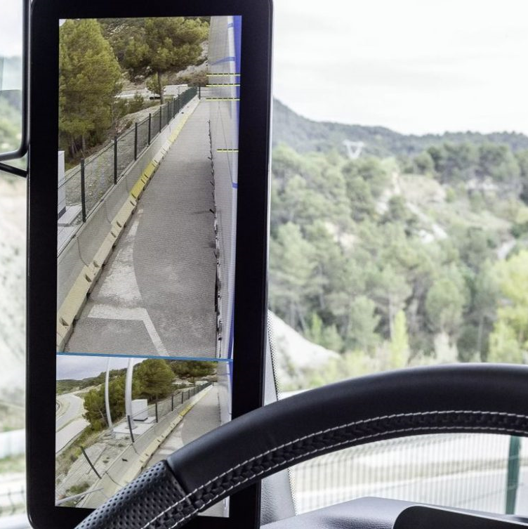 Horizontal &amp; Vertical Screen AI E-Mirror CMS System|12.3" IPS Monitor|4-CH DVR|Blind Spot Detection for Truck Fleet Management