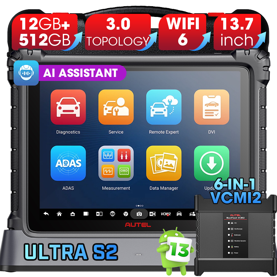 Autel Ultra S2 Full System Covering Engine, Transmission ABS SRS Diagnosis and Automotive Maintenance Assistant Diagnostic Tool