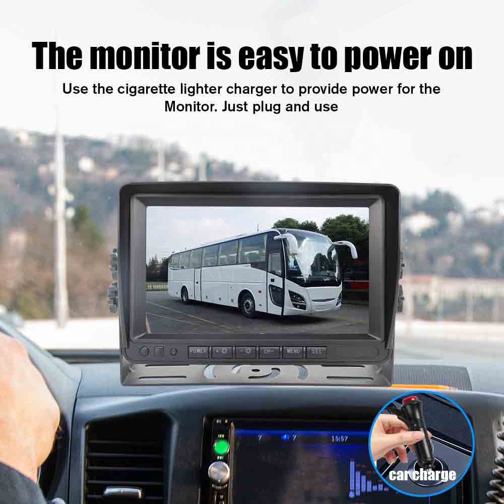 Security Fleet Management System 360 Degree Camera for Truck Car Monitoring Reverse Camera LCD Screen 7 Inch Monitor with DVR