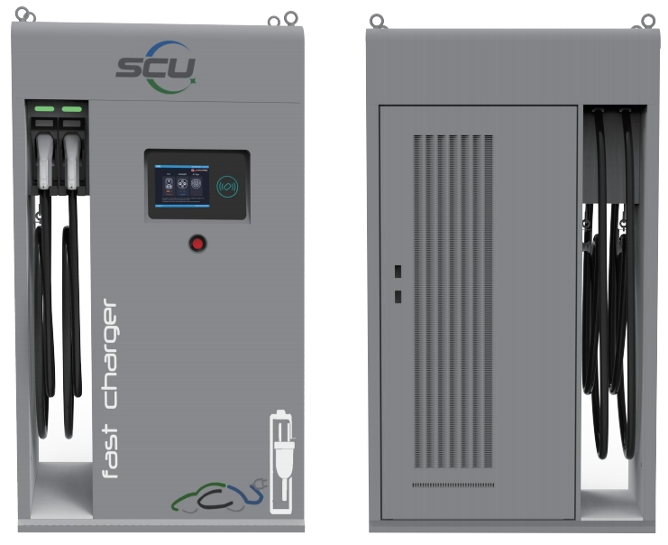 SCU 150KW DC EV Electric Vehicle Charging Stations Floor-Stand Type CCS2 CHAdeMO Connectors Remote Diagnostic Platform New