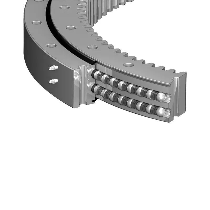 China Suppliers Factory Gearless Double-Row Equal-Diameter Four-Point Contact Ball Swivel Bearing for Heavy-Duty Applications