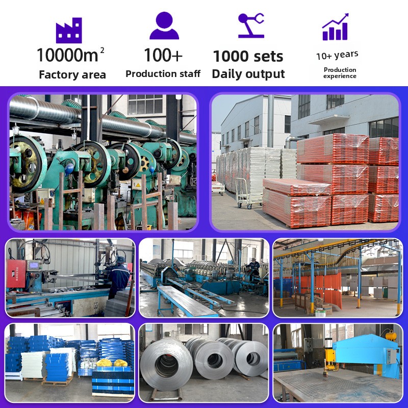 Heavy-duty Thickened Large Warehouse Storage Rack High-Position Pallet-Type Three-Dimensional Blue/Orange Coupling Installation
