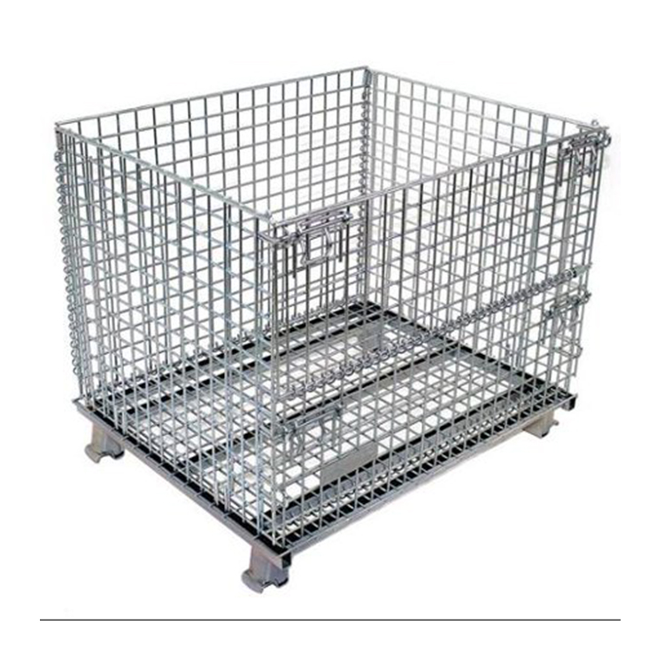 Warehouse Mesh Roll Racking Steel Forklift Cage Stacking Container Cage