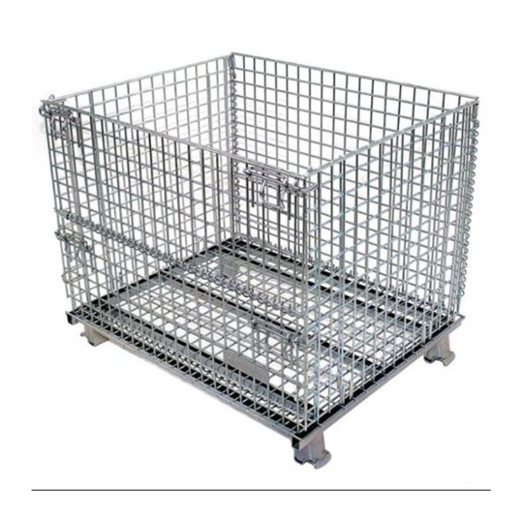 Collapsible Pallet Cage Wire Mesh Forklift Container Mesh Roll Stillage Cage