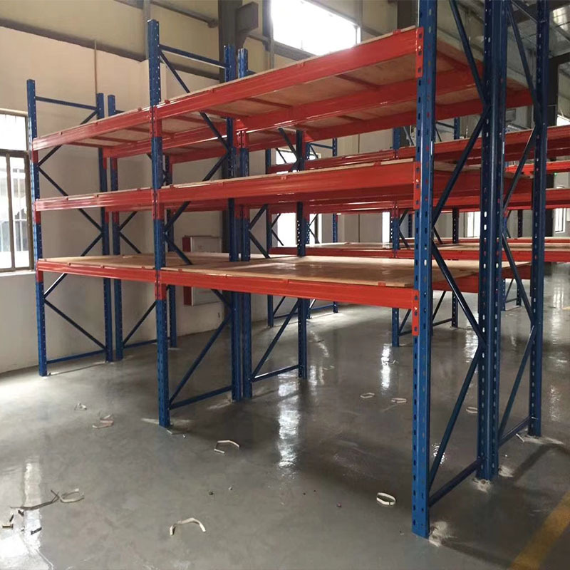 Customized Wholesale Storage Heavy Duty Thickened Beam Type Warehouse Pallet Rack High Position 3D Blue/Red Warehouse Rack