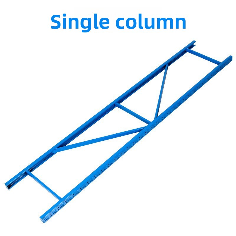 Factory Wholesale Light 100KG Two Layers Blue Adjustable Beam Iron Laminate Column Rack Accessories Warehouse Shelves