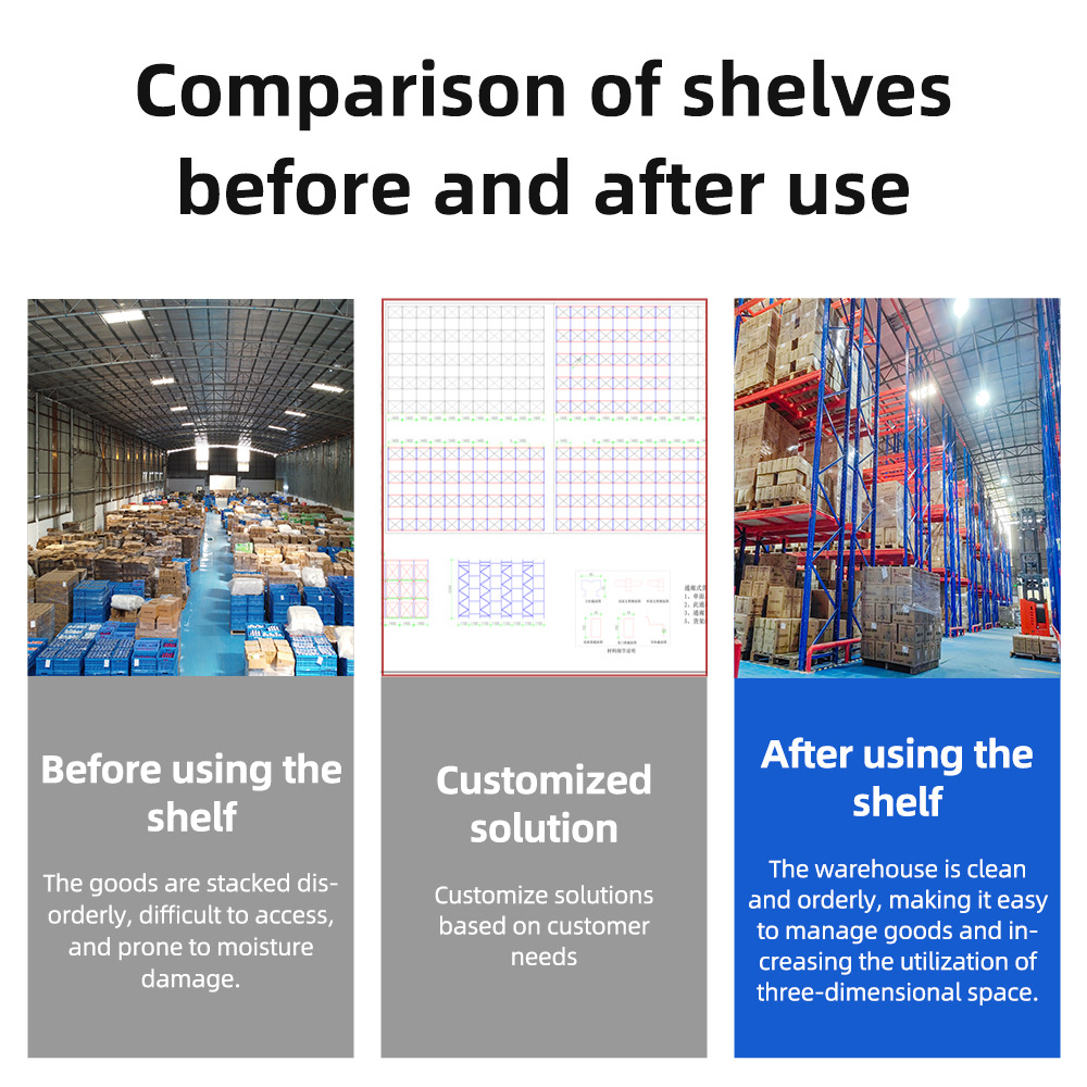 Manufacturer Customized Steel Heavy Duty Pallet Rack High Position Beam Type Shelf Layer Board Multi-layer Orange/Black