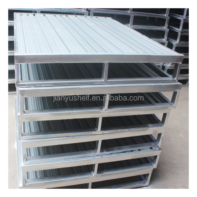 High Quality Entry Euro Metal Pallet Manufacturers 4 Way Iron Power Coat Two Way Steel Pallet