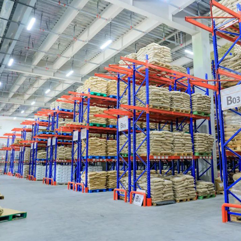 Large Beam Type Heavy-Duty Storage Rack with Plug-In Installation No Wheels Combination Shelf for Warehouse Use