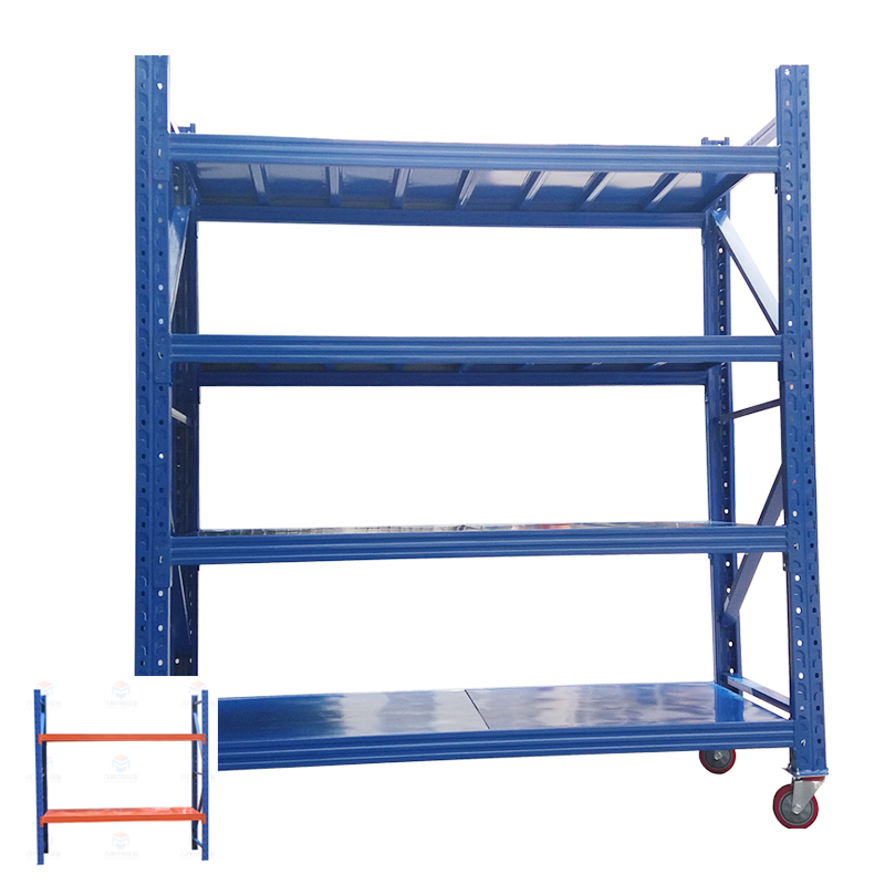 Adjustable Metal Boltless Shelf Racks Popular Medium Duty Warehouse Storage Rack Units No-Bolt Stacking Shelves for Steel