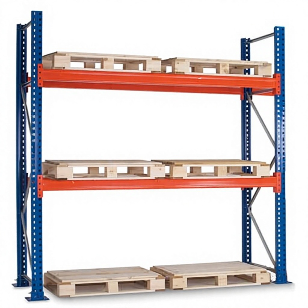 Double Deep Q235B Steel Pallet Rack Multi-Layer Industrial Selective Shelving Racking System Corrosion Protection 10-Year