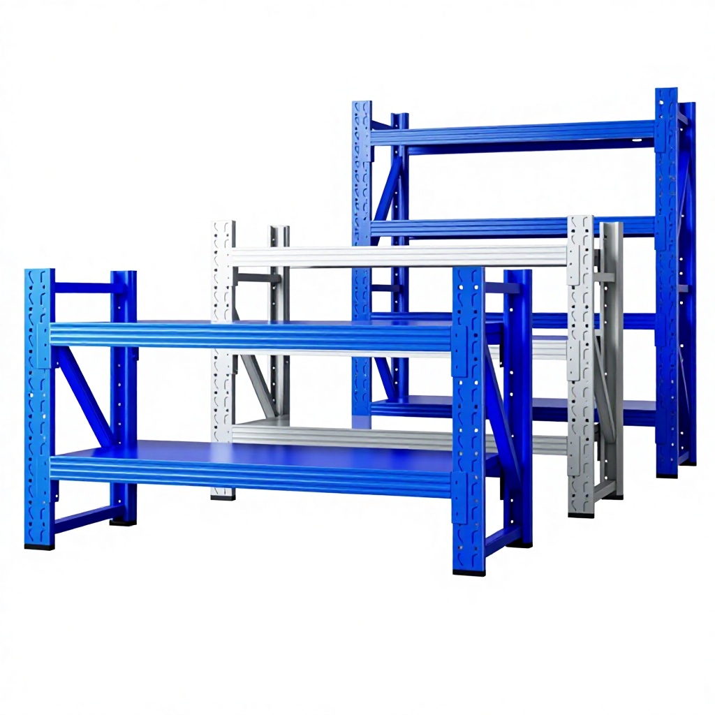 Splicing Screw Snap Fastener New 1 Meter 5 High 2/3 Layer Shelf Storage Rack Home Warehouse Blue White