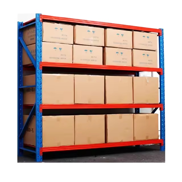 Maobang Steel Medium Duty 4-Tier Industrial Storage Racking System Powder Coated Finish 100-1000kg/Level Capacity 3-Year