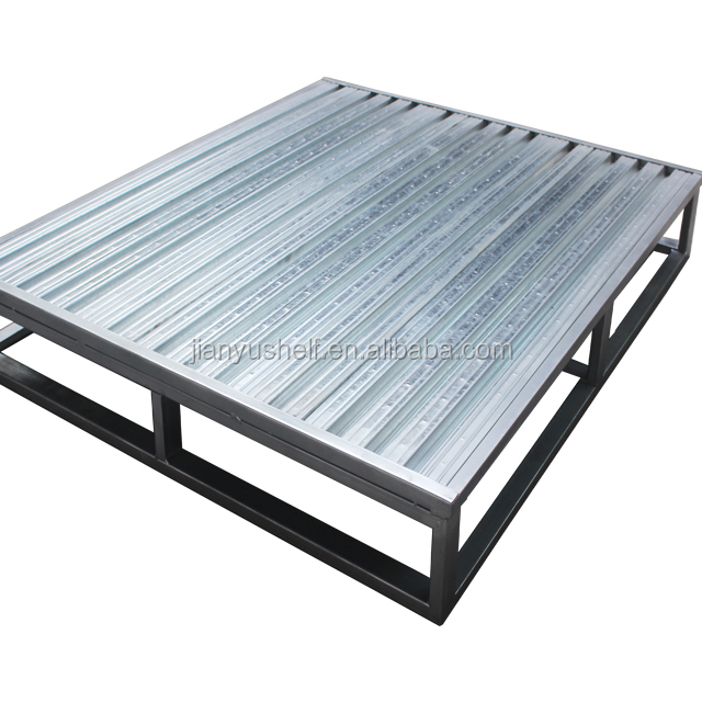 Steel Pallet Logistic Storage Two Sided Galvanized Reusable Metal Shipping Forklift Factory Iron Pallets Sheet Metal Pallet