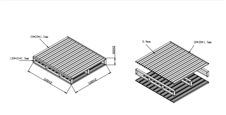 Stackable Steel Pallet with Power Coat
