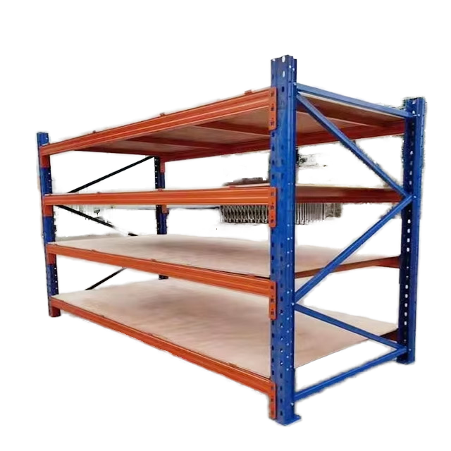Industrial High Capacity Heavy Duty Adjustable Boltless Powder Coated Steel 4-Layer Beam Racks Wire Mesh 100x100mm Pallet Shelf