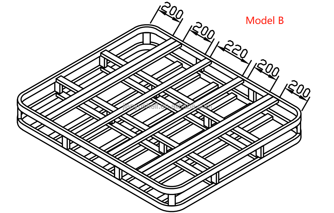 Steel pallet structure