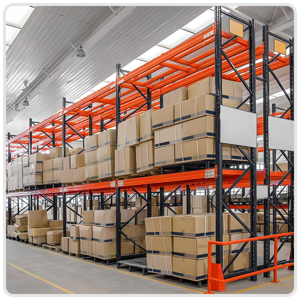 Manufacturer Customized Steel Heavy Duty Pallet Rack High Position Beam Type Shelf Layer Board Multi-layer Orange/Black