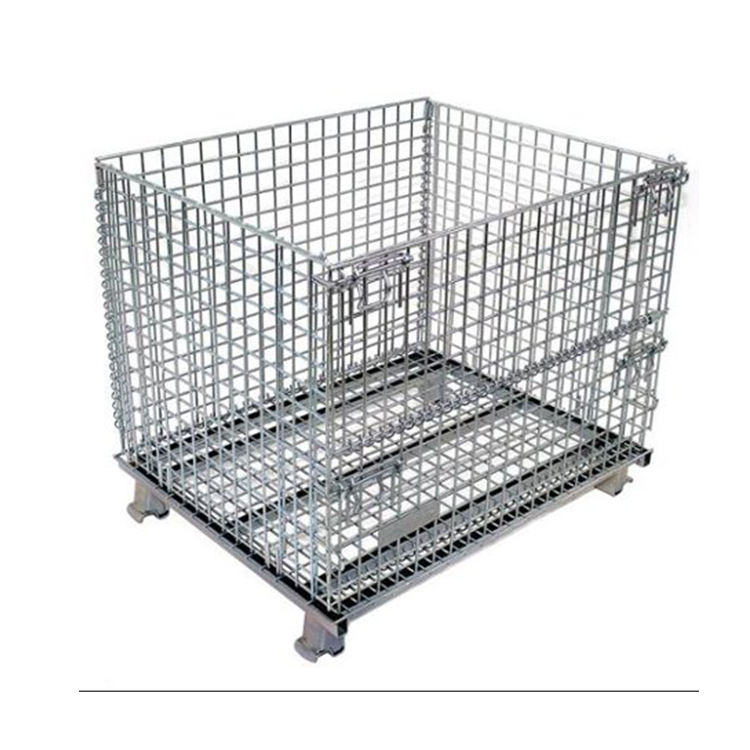 Collapsible Pallet Cage Wire Mesh Forklift Container Mesh Roll Stillage Cage
