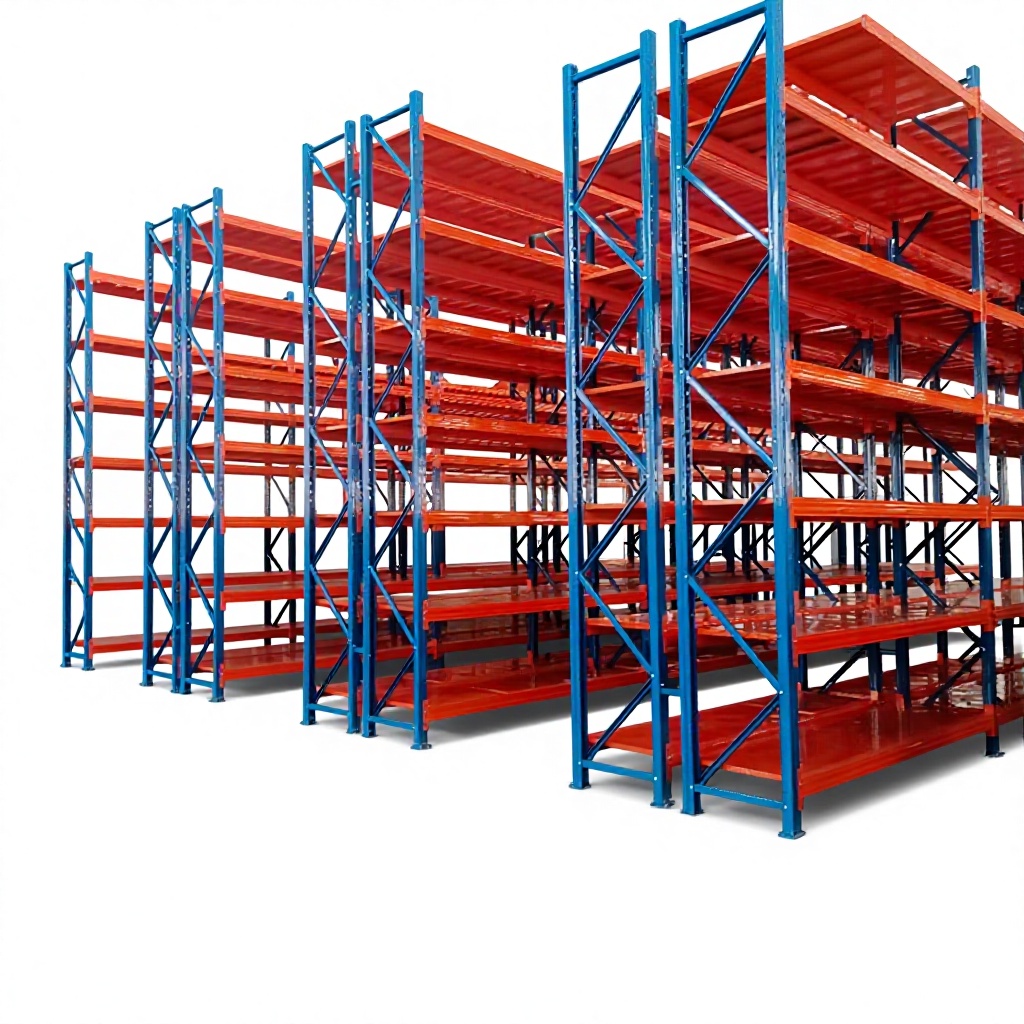 Heavy-duty Blue/orange Multi-layer Rack Warehouse Beam-type Factory High-position Pallet Storage Wholesale Direct Supply