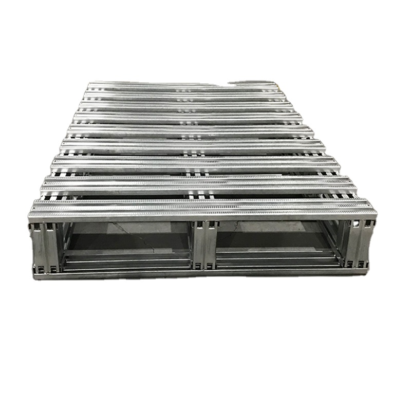 Steel Pallet Heavy Duty Factory Galvanized Steel Pallets  Forklift Two Entry Factory Metal Galvanized Steel Pallet