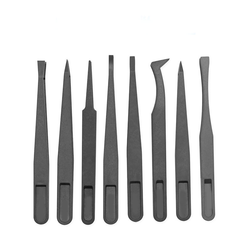 Black Precision Tweezers Diverse Tips Makeup Application Makeup Tool