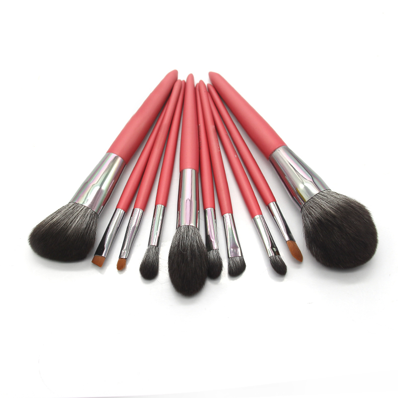 Hot Selling Private Label Professional 12PCS Tool Deep Red Wood Cosmetics Vegan Face Makeup Brush Set