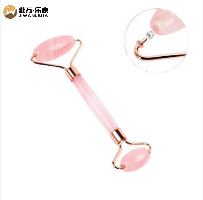 Jade &amp; Quartz Facial Roller Dual-Head Beauty Massage Tool Custom Colors &amp; Stones OEM/ODM Support