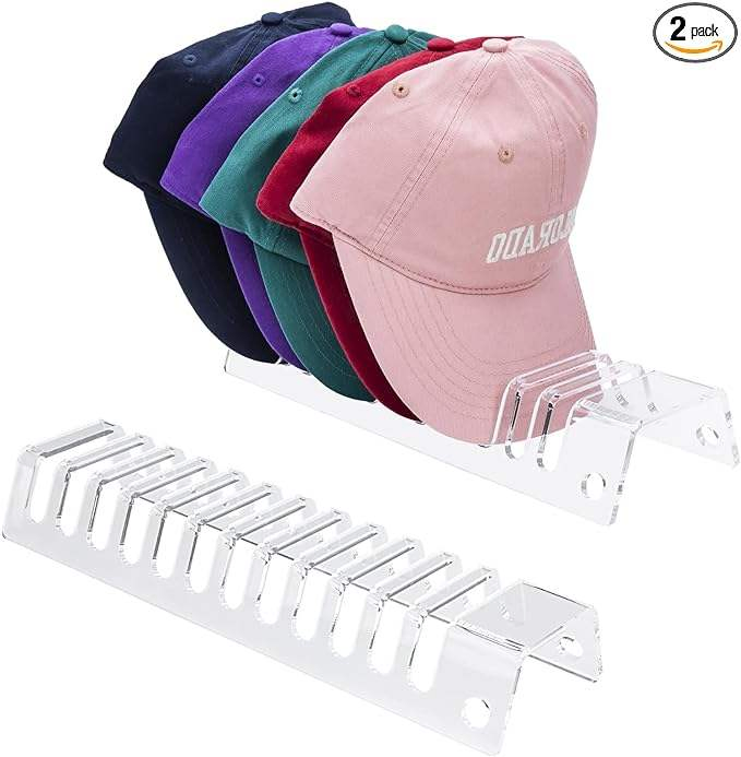 Acrylic Hat Holder Stand Baseball Cap Organizer Stackable Cap Display Closet Storage Rack