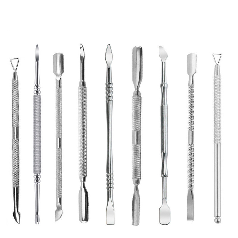 Double-Ended Stainless Steel Dead Skin Remover Nail Prep Tool Nail Cuticle Pusher