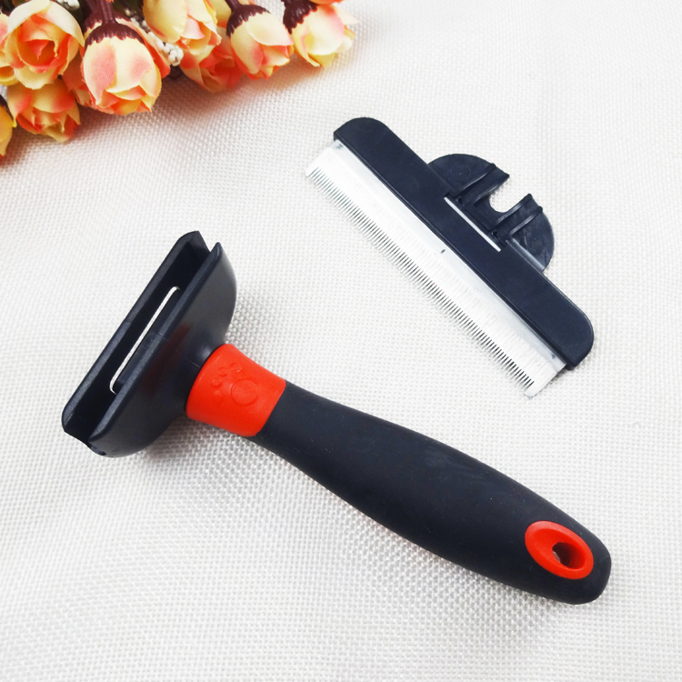 Wholesale Customized Pet Hair Removal Comb Dog Fur Dematting Trimmer Cat Deshedding Brush Grooming Tool