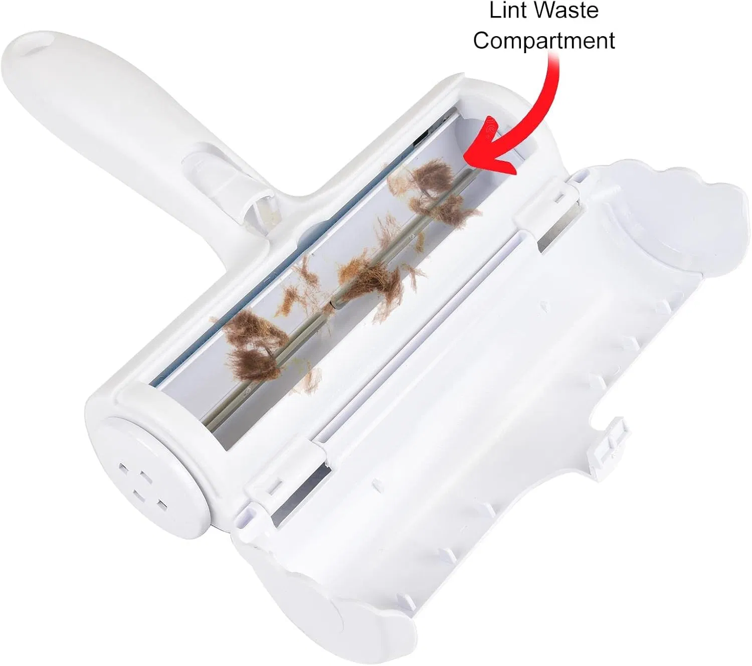 Self-Cleaning Soft Pet Roller Brush Detachable Grooming Tool for Cat and Dog Hair Removal Made of Durable Plastic