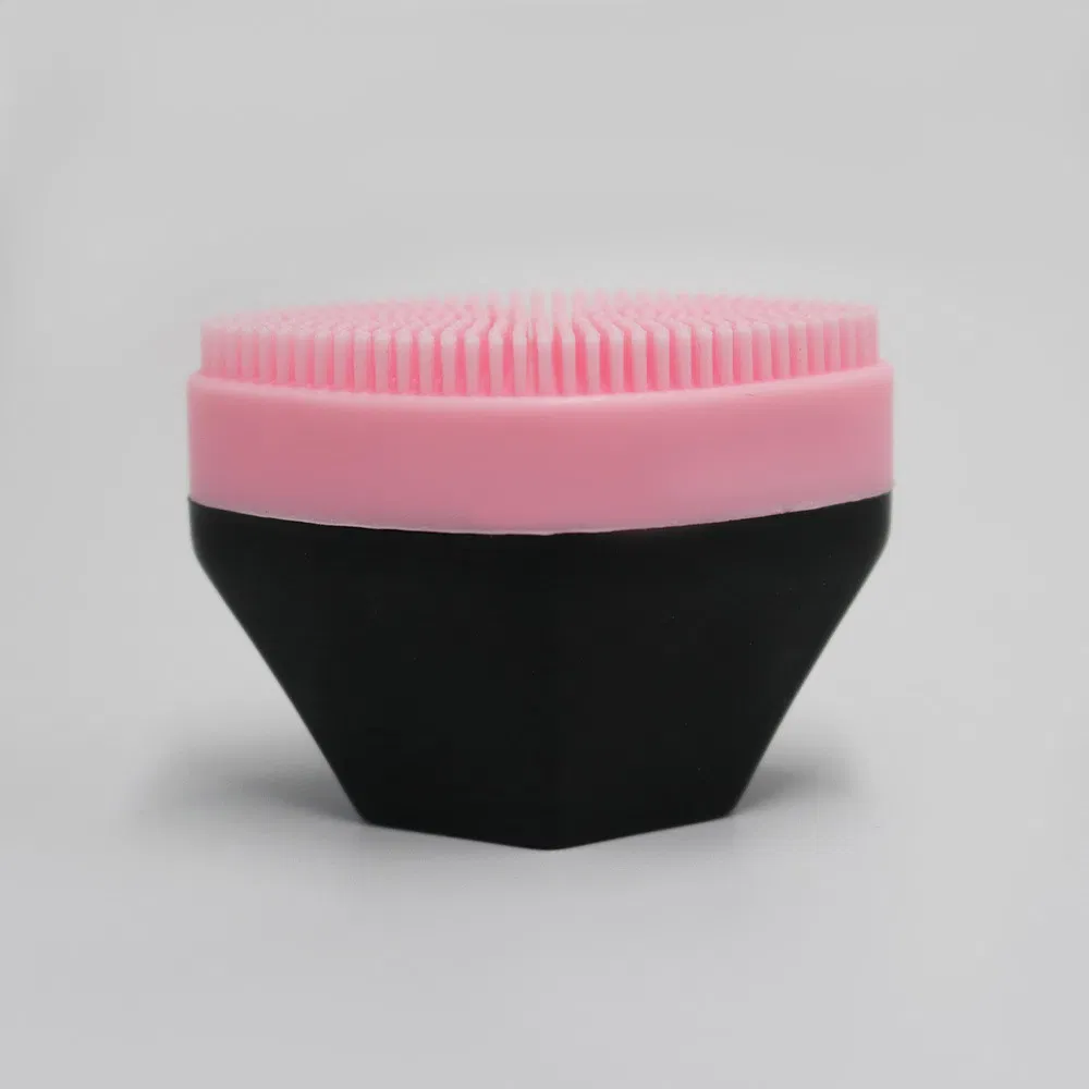 Portable Short-Handled Silicone Facial Cleansing Brush for Blackhead, Pimple &amp; Exfoliation Massage