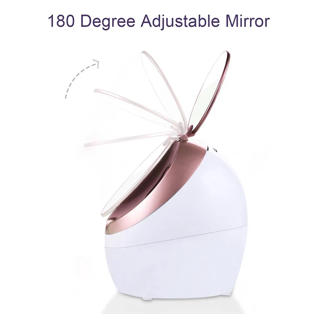 Good Price Professional Electric Portable Warm Mist Face Steaming Ionic Nano Facial Steamer with Mirror
