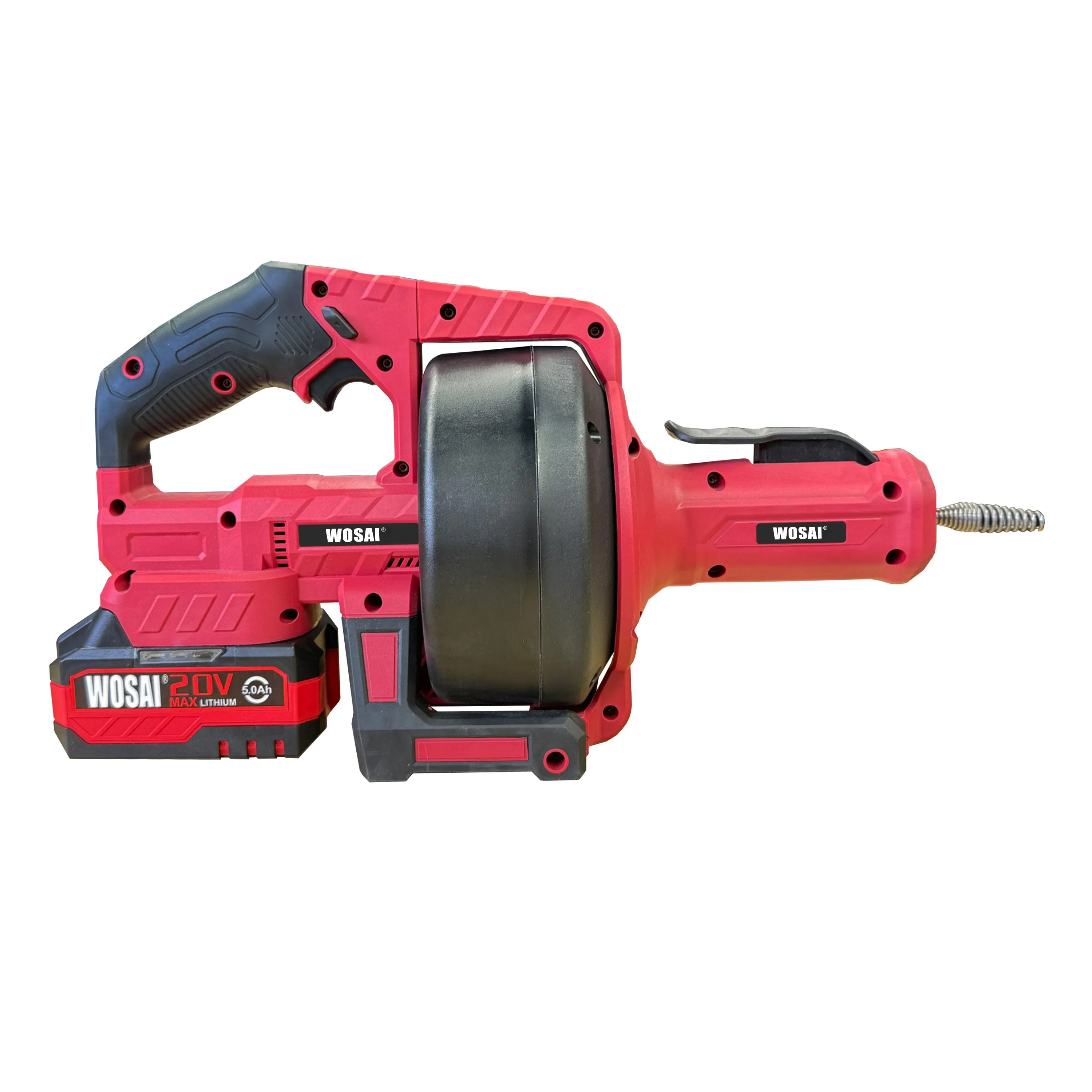 Wosai 20V Cordless Electric Plumbing Drain Auger Snake Hair Removal Tool for Sink Sewer