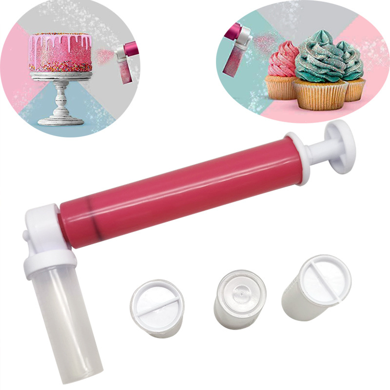 Cake Glitter Decorating Tools DIY Baking Cake Coloring Spray Gun Plastic Manual Airbrush