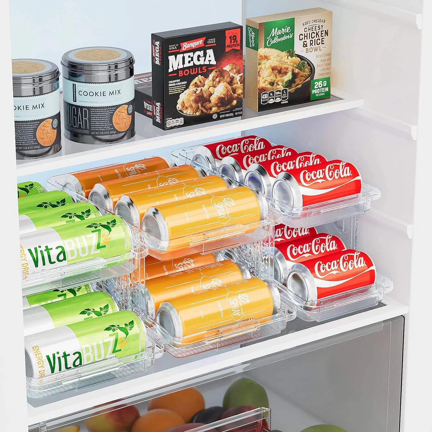 Stackable Clear Beverage Dispenser for Organized Drink Storage