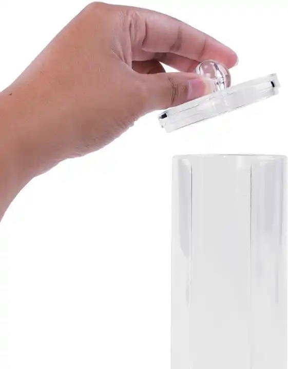 Wholesale Acrylic Makeup Organizer Cotton Pad Holder Removers Holder Makeup Storage Box Clear with Lid