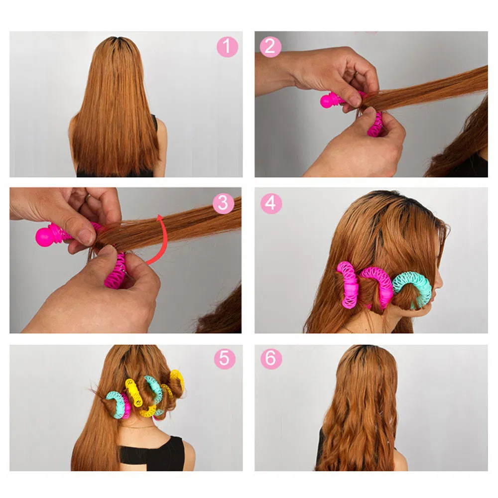 DIY Doughnut Quick Bendy Curling Barber Curl Tool Salon Heatless Not Hurt Hair Styling Hairdressing Curler