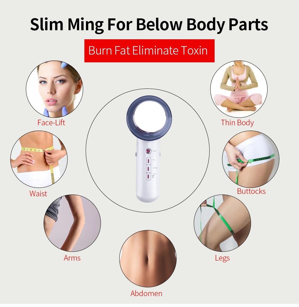 Mini Electronic Muscle Stimulator Infrared Ultrasound Body Slimming Massager Beauty Device